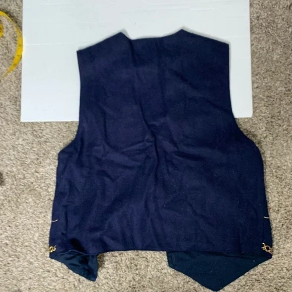 Vintage Christmas vest bells Santa Sz medium - Picture 3 of 4